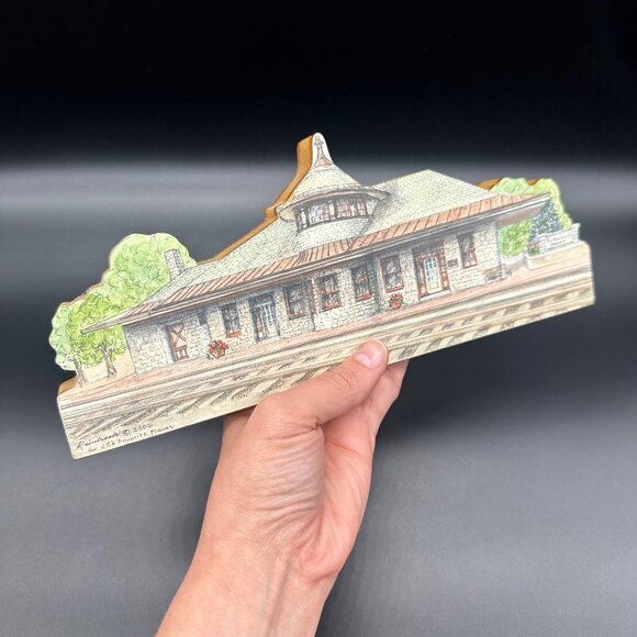 Reinbrook Shelf Sitter Kirkwood Missouri Train Depot Plaque 2006 JC Favorite - Picture 12 of 12